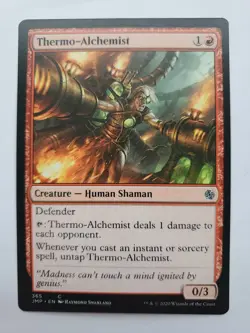 MTG Magic The Gathering Card Thermo-Alchemist Creature Human Shaman Red Jumpstar - Image 1