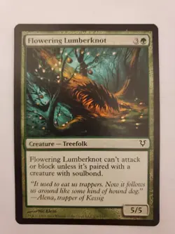 MTG Magic The Gathering Card Flowering Lumberknot Creature Treefolk Green Avacyn - Image 1