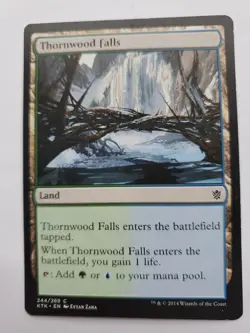 MTG Magic The Gathering Card Thornwood Falls Land Khans Of Tarkir 2014 - Image 1