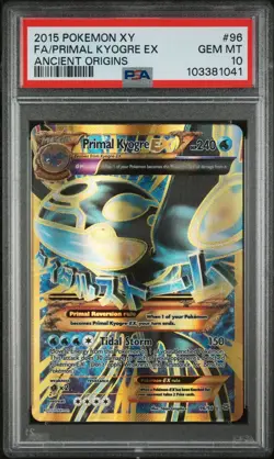 Pokemon Primal Kyogre EX XY Ancient Origins Full Art #96 PSA 10 Gem Mint - Image 1