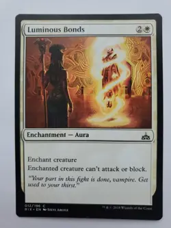 MTG Magic The Gathering Card Luminous Bonds Enchantment Aura White Rivals Of Ixa - Image 1