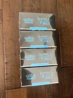 Pokemon TCG Black Bolt Regular Elite Trainer Box ETB Lot Of 4 New Sealed IN HAND - Image 2