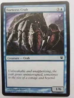 MTG Magic The Gathering Card Fortress Crab Creature Crab Blue Innistrad - Image 1