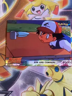 Pokemon TOPPS Mewtwo Strikes Back Movie Non Holo Ash And Company #9 NM - Image 3