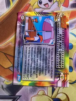 Pokemon TOPPS Mewtwo Strikes Back Movie Non Holo Ash And Company #9 NM - Image 4