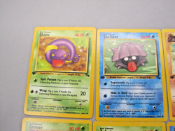First Edition Fossil Set Pokemon Card Wotc LP lot of 6 Tentacool Grimer Ekans - Image 12