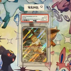 2025 Pokemon SVP EN Eevee 173 Prismatic Evolutions Pokemon Center PSA 10 Mint - Image 1
