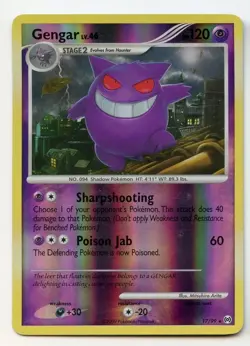 2009 Pokémon TCG Gengar Lv. 46 Reverse Holo - Arceus 17/99 NM - Image 1