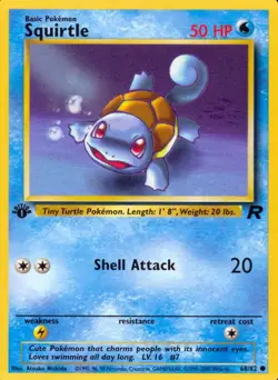 Pokemon TCG Team Rocket #68/82 Squirtle 1st Edition - Image 4