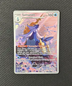 2025 Samurott IR 107/086 SV: White Flare English PACK FRESH NM Pokemon TCG - Image 1