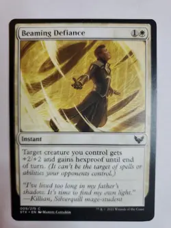 MTG Magic The Gathering Card Beaming Defiance Instant White Strixhaven School Of - Image 1