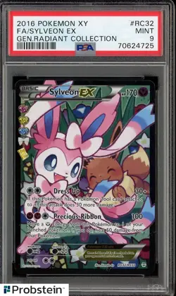 2016 Pokemon XY Gen. Radiant Collection #RC32 Sylveon Ex FA PSA 9 MINT - Image 3