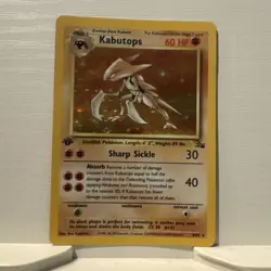 Kabutops 9/62 - Fossil 1st Edition - Holo - Pokemon Card - LP - Image 6