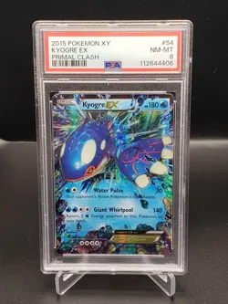 2015 Pokemon XY Primal Clash Kyogre Ex PSA 8 54/160 - Image 1