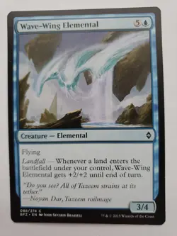 MTG Magic The Gathering Card Wave-Wing Elemental Creature Elemental Blue Battle - Image 1