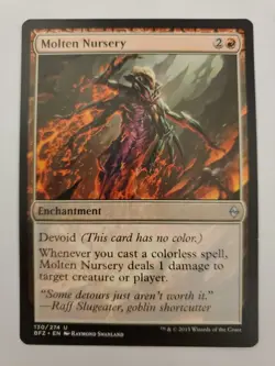 MTG Magic The Gathering Card Molten Nursery Enchantment Red Battle For Zendikar - Image 1