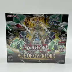 Yugioh Age of Overlord Booster Box 1st Edition Factory Sealed 24 Pack Konami - Image 1