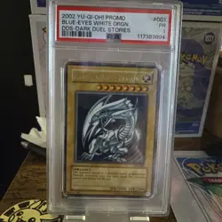 2002 YU-GI-OH! PROMO DDS-DARK DUEL STORIES #001 BLUE-EYES WHITE DRAGON PSA 1 - Image 1