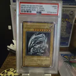 2002 YU-GI-OH! PROMO DDS-DARK DUEL STORIES #001 BLUE-EYES WHITE DRAGON PSA 1 - Image 2