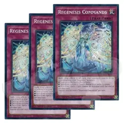 Yugioh - Regenesis Commands x 3 - 1st Edition NM - Plus Free Holo Card - Image 1