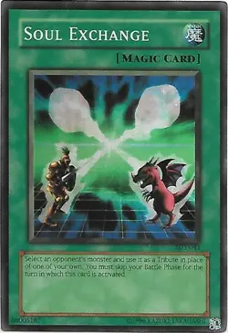 SOUL EXCHANGE SDY-041 Yu Gi OH! Unlimited Card SUPER RARE HOLO  EX - Image 1