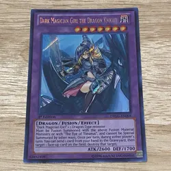 Yu-Gi-Oh! First Edition Secret Rare Dark Magician Girl the Dragon Knight LP - Image 6