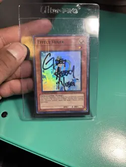 Yu-Gi-Oh Effect Veiler ORCS-ENSE1 Super Rare  - Signed by Greg Abbey (Yusei) - Image 7