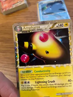 NM! Ampharos Prime (105/123) Heartgold & Soulsilver Base Holo Pokemon Card! - Image 3