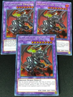 YUGIOH DESTRUCTION DRAGON LCKC-EN108 1ST SECRET X3 (NM) - Image 2