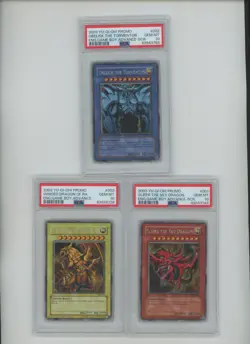 Lot (3) 2003 Yu-Gi-Oh! Promo Eng. Game Boy Advance #001-003 Obslk Dragon PSA 10 - Image 2