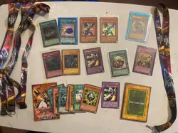 Yu-Gi-Oh Vintage Card Lot & Movie Laynards, Dark Magician, Blue Eyes Dragon - Image 1