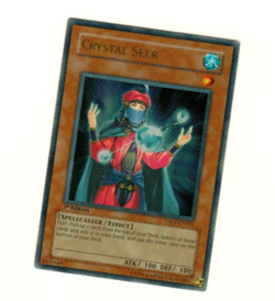 Crystal Seer TAEV-EN031 Played Ultra Rare Foil 1st Edition Yugioh Single - Image 3