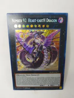 YU-GI-OH! Number 92: Heart-eartH Dragon BLMR-EN077. 1st Edition Secret Rare Card - Image 3