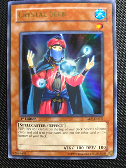 Yugioh Crystal Seer TAEV-EN031 Ultra Rare 1st Edition LP - Image 4