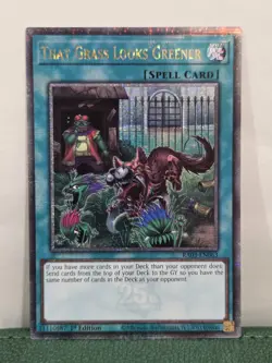 Yugioh That Grass Looks Greener RA03-EN063 Quarter Century Secret Rare 1st Ed NM - Image 1