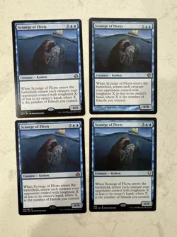 Magic the Gathering MTG Scourge Of Fleets Play Set Of 4 Cards - Image 1