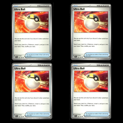 4x Ultra Ball 196 Scarlet Violet 2023 Pokemon Cards Playset Play Set Uncommon - Image 1
