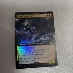 MTG Black Waltz No. 3 (Extended Art) Foil FF Magic The Gathering-LOOK-READ - Image 1