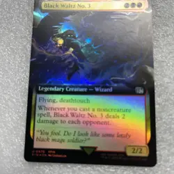 MTG Black Waltz No. 3 (Extended Art) Foil FF Magic The Gathering-LOOK-READ - Image 3