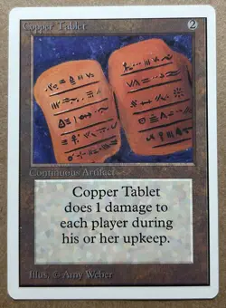 MTG - Copper Tablet - Magic the Gathering Unlimited set artifact - Image 1