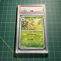 2025 Pokemon Prismatic Evolutions #005 Leafeon Reverse Holo PSA 10 Card GEM MINT - Image 3
