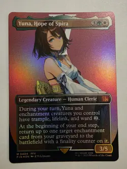 Yuna, Hope of Spira 404 MTG Final Fantasy Boarderless Foil - Image 1