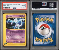 2002 POKEMON EXPEDITION #56 MEWTWO PSA 8 - Image 3