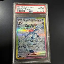 Glaceon ex SAR PSA 10 206/187 Terastal Festival Japanese Pokemon - Image 1