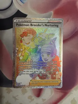 Pokemon Breeder's Nurturing (Secret) 195/189 Swsh03:Darkness Ablaze Rainbow Rare - Image 1