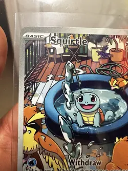 Squirtle IR Stellar Crown Pokemon TCG 148/142 Holo Illustration Rare Pack Fresh - Image 4