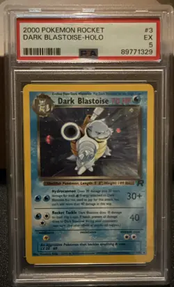 2000 POKEMON ROCKET #3 DARK BLASTOISE-HOLO PSA 5 - Image 1