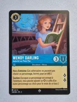 Disney Card Lorcana Chapter 3 Wendy Darling 158/204 SR TCG New FR - Image 1