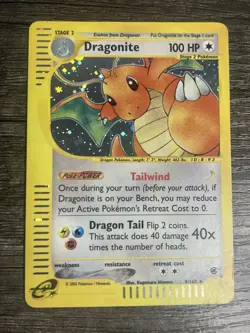Dragonite 9/165 Holo Rare Pokemon TCG: E-Series Expedition Pokemon Card  - Image 1