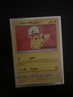 Ash's Pikachu Black Star Promo 2017 PokÃ©mon TCG Card - Image 1